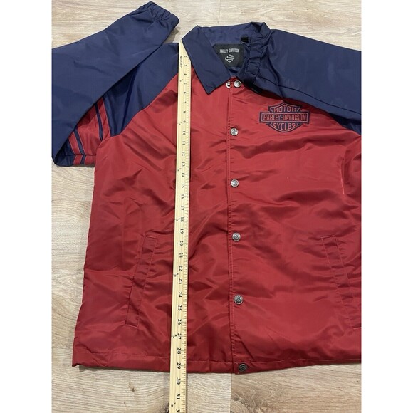 Harley-Davidson #1 Coaches Men's Jacket 97528-23VM Red Blue Men's XL - Picture 8 of 10